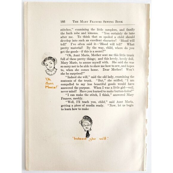 1913 Mary Frances Sewing Pattern Doll Fur Lined Cape Rain Coat Jane Boyer DWSS11 - Picture 4 of 4